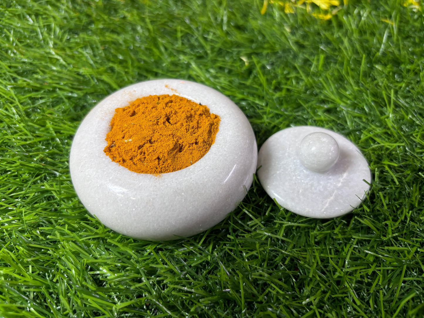 Large round pooja room container - Height - 5CM X 8 CM – Diameter – P000279