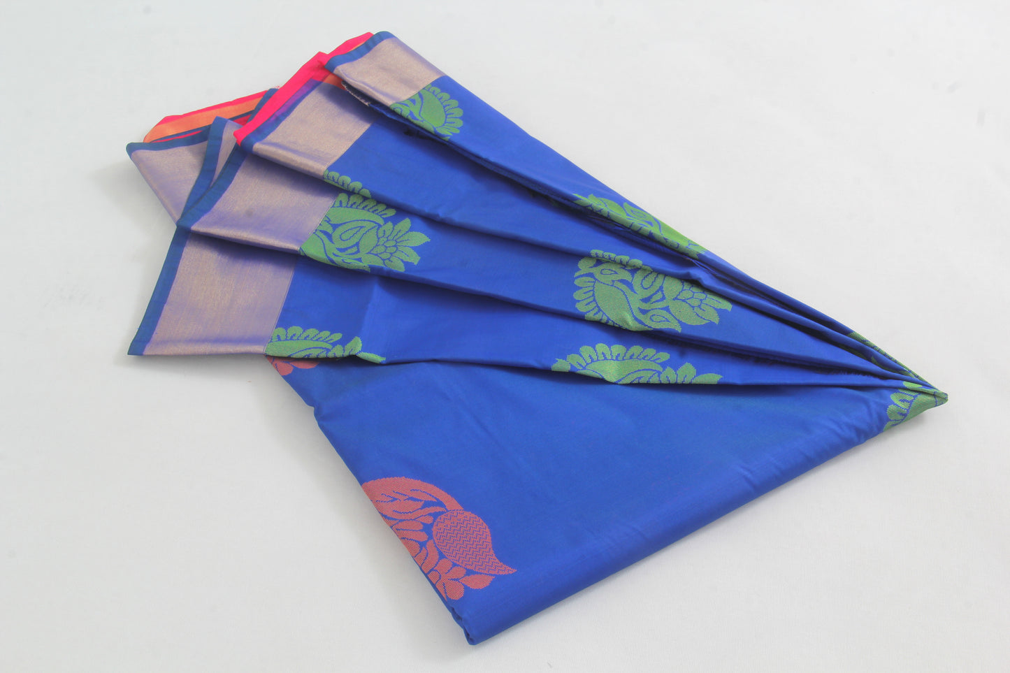 Salem Silk Sarees – Cerulean Blue – Soft Saree – Fancy border - Soft Silk – P000276