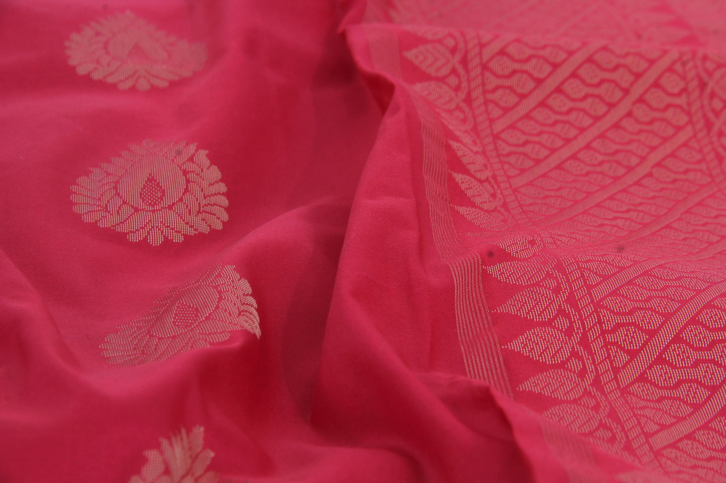 Salem Silk Sarees – Cherry color – 75% Pure Silk - Soft Silk – P000271