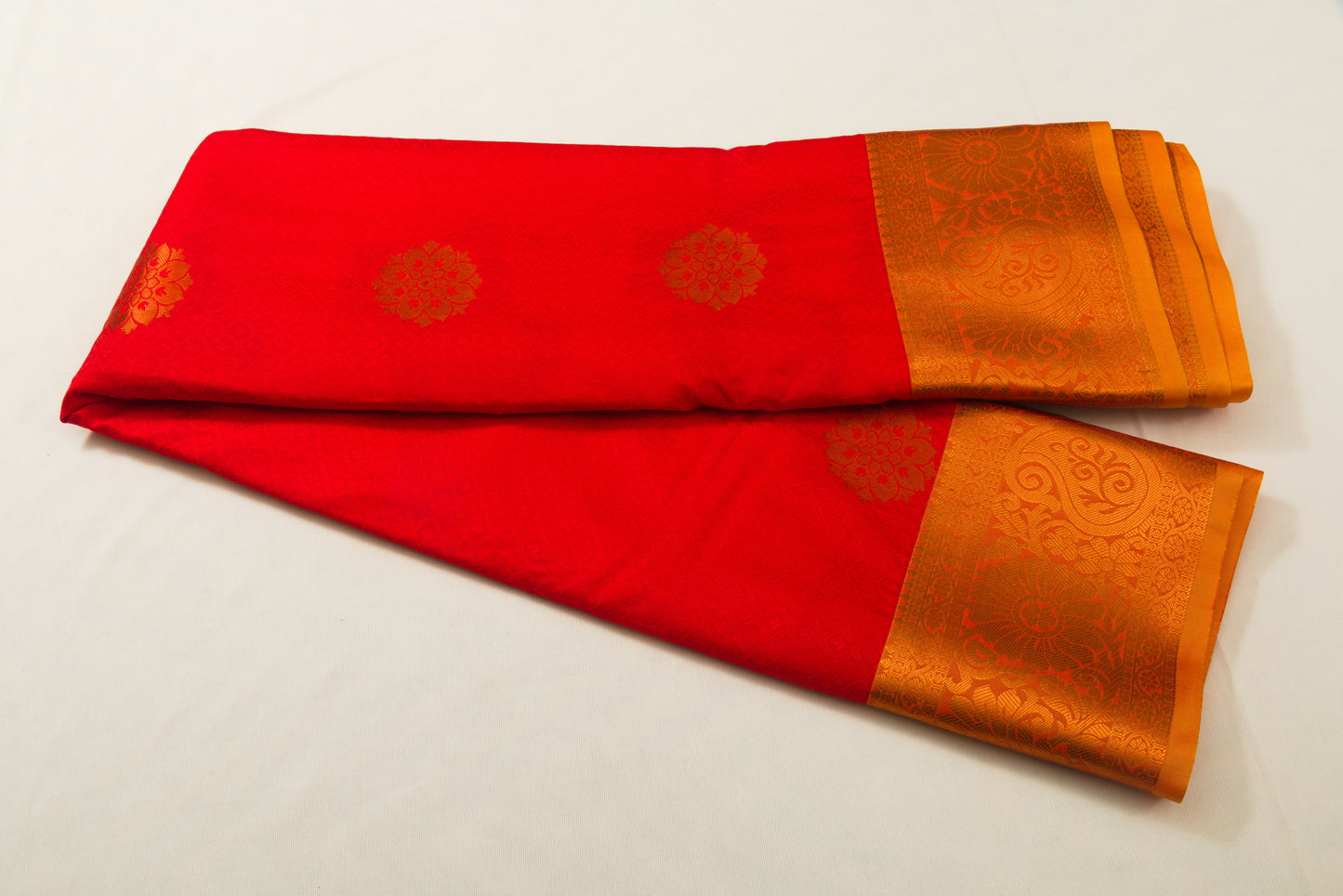 Dharmavaram Pattu Silk Saree – Art Silk -Emboss Bhutta – Big Bhutti saree - P00110