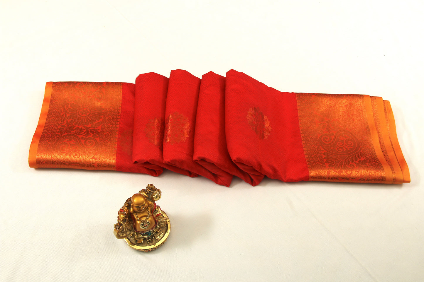 Dharmavaram Pattu Silk Saree – Art Silk -Emboss Bhutta – Big Bhutti saree - P00110