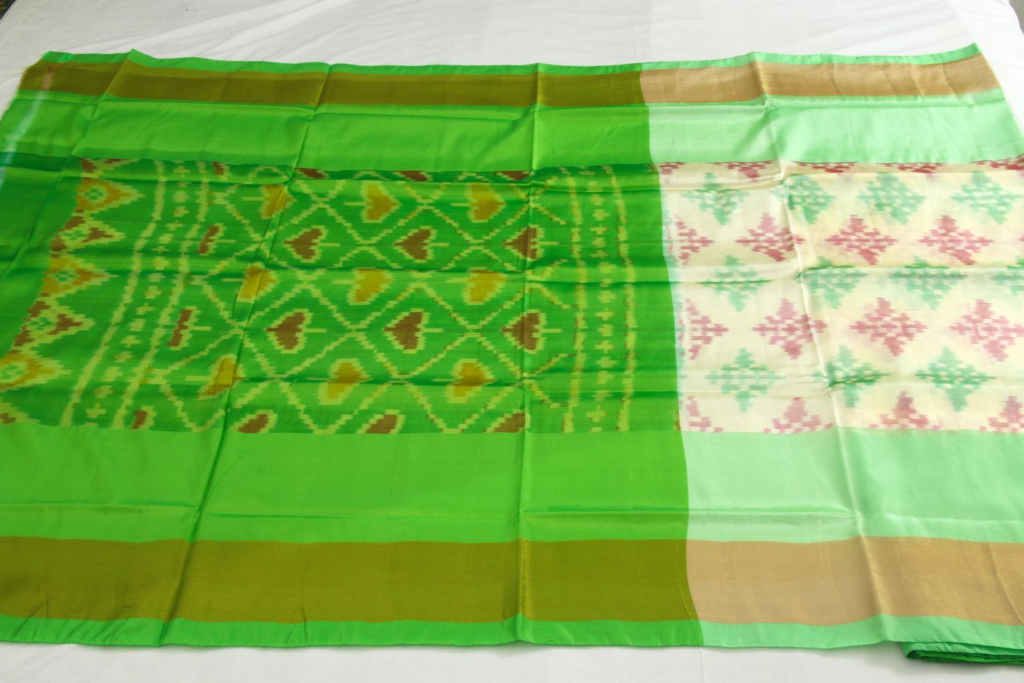 Venkatagiri Full Ikat Semi Silk – Silk cone sarees - P00015