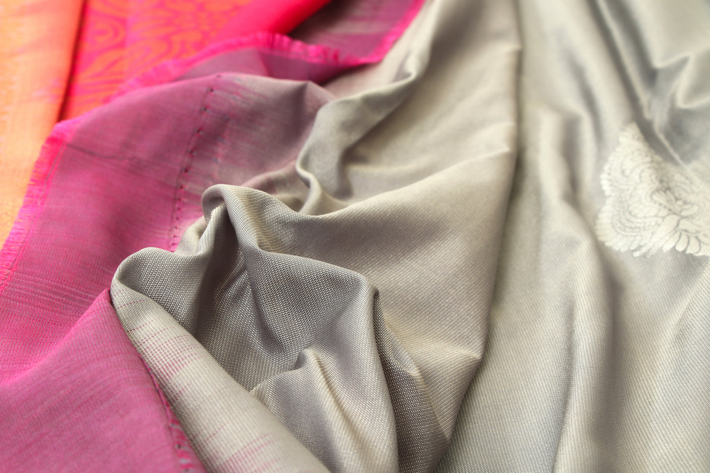 Kanchipuram Pattu Silk Saree – Semi Silk –Box Bhutta Saree- P00135