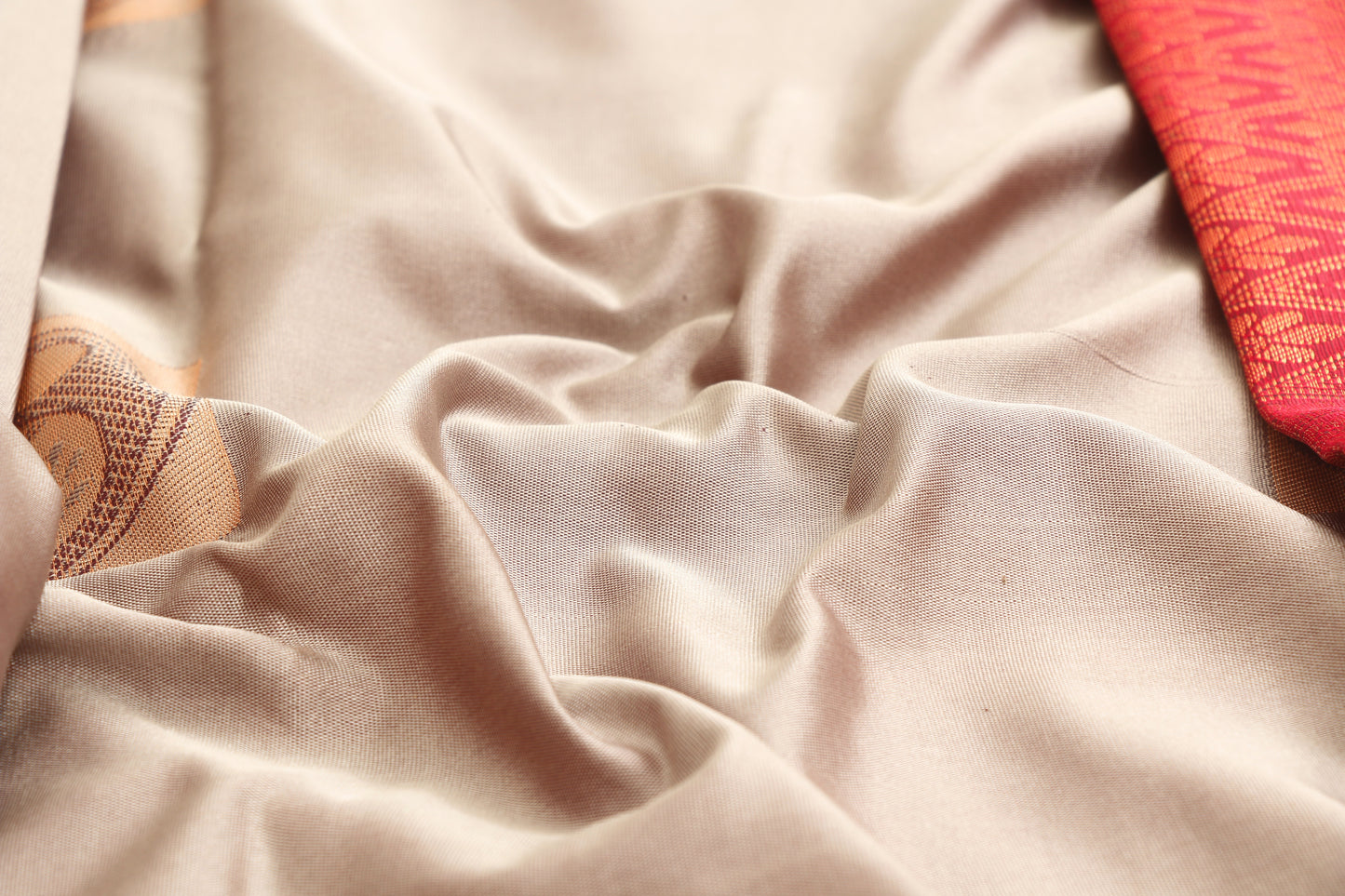 Kanchipuram Pattu Silk Saree – Semi Silk –Box Bhutta Saree- P00136