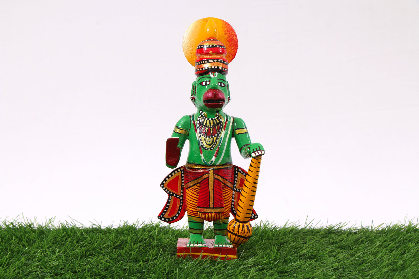 Kondapalli Wooden Craft –Locally crafted –Home décor/Pooja Room / Gifts– Lord Hanuman - Naturally colored – P000311