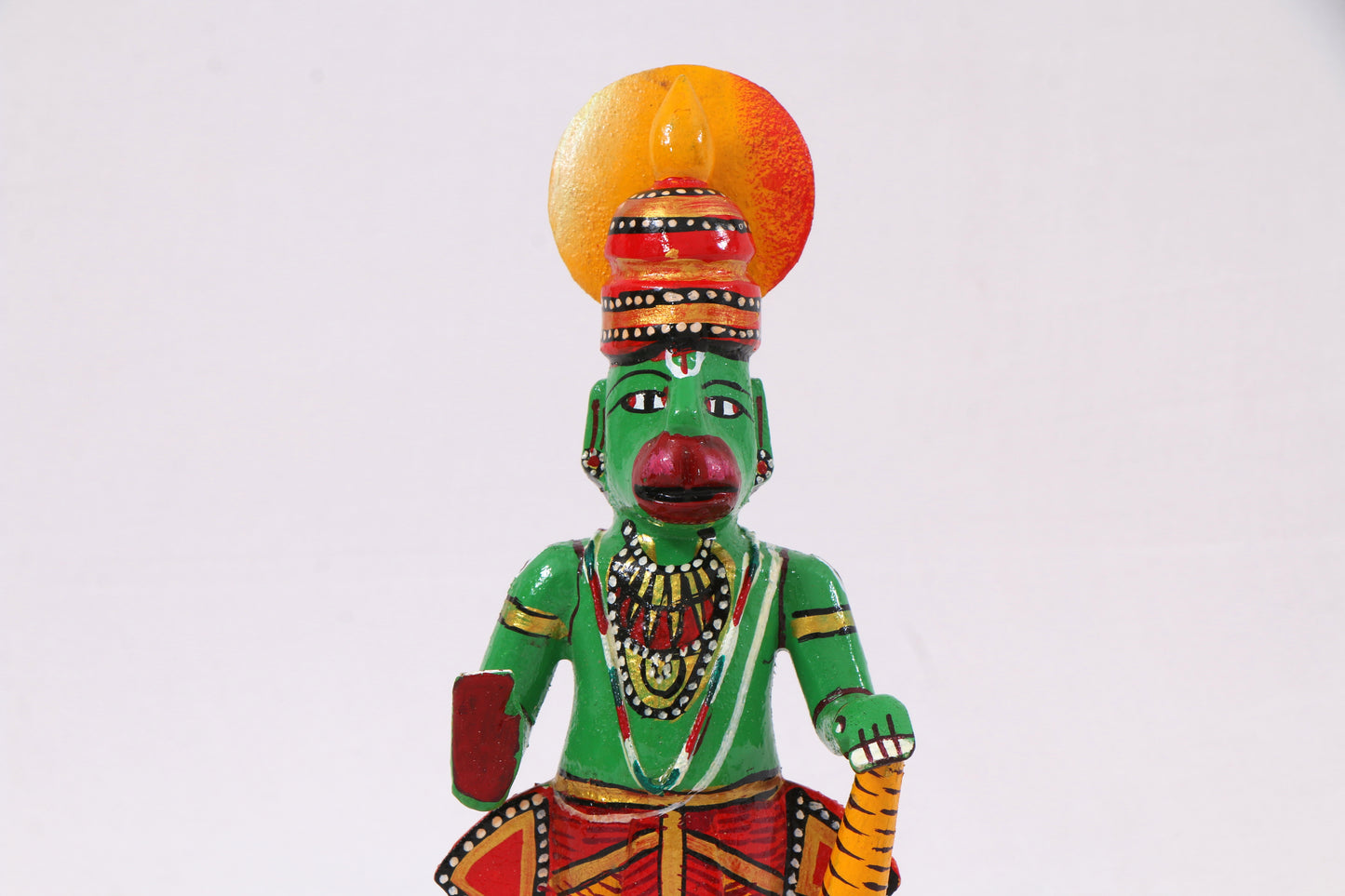 Kondapalli Wooden Craft –Locally crafted –Home décor/Pooja Room / Gifts– Lord Hanuman - Naturally colored – P000311