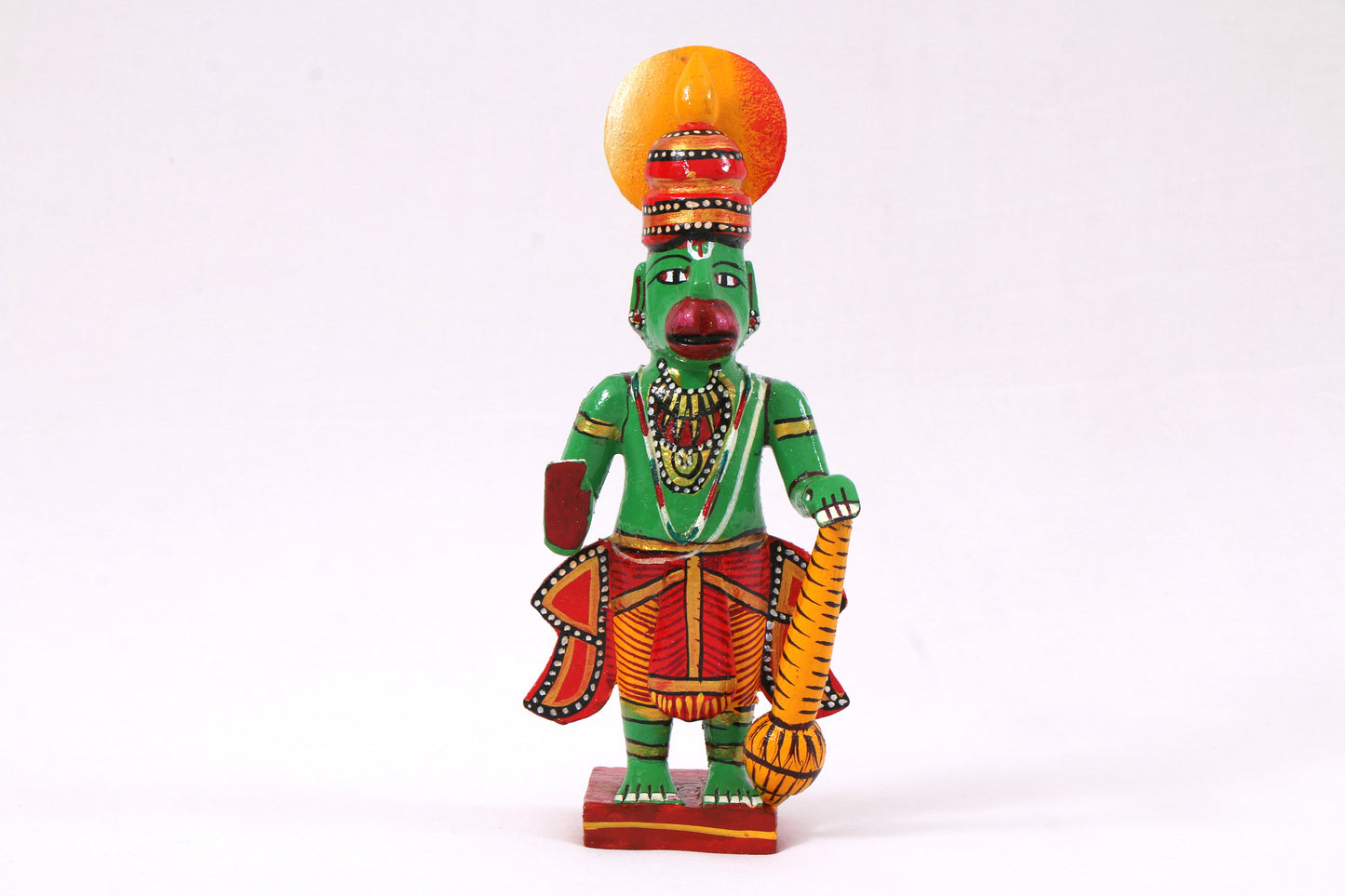 Kondapalli Wooden Craft –Locally crafted –Home décor/Pooja Room / Gifts– Lord Hanuman - Naturally colored – P000311