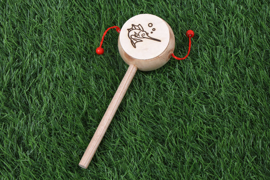 Kondapalli Wooden Toys –Locally crafted –Perfect gift for toddlers – Rattler - Naturally colored – P000315