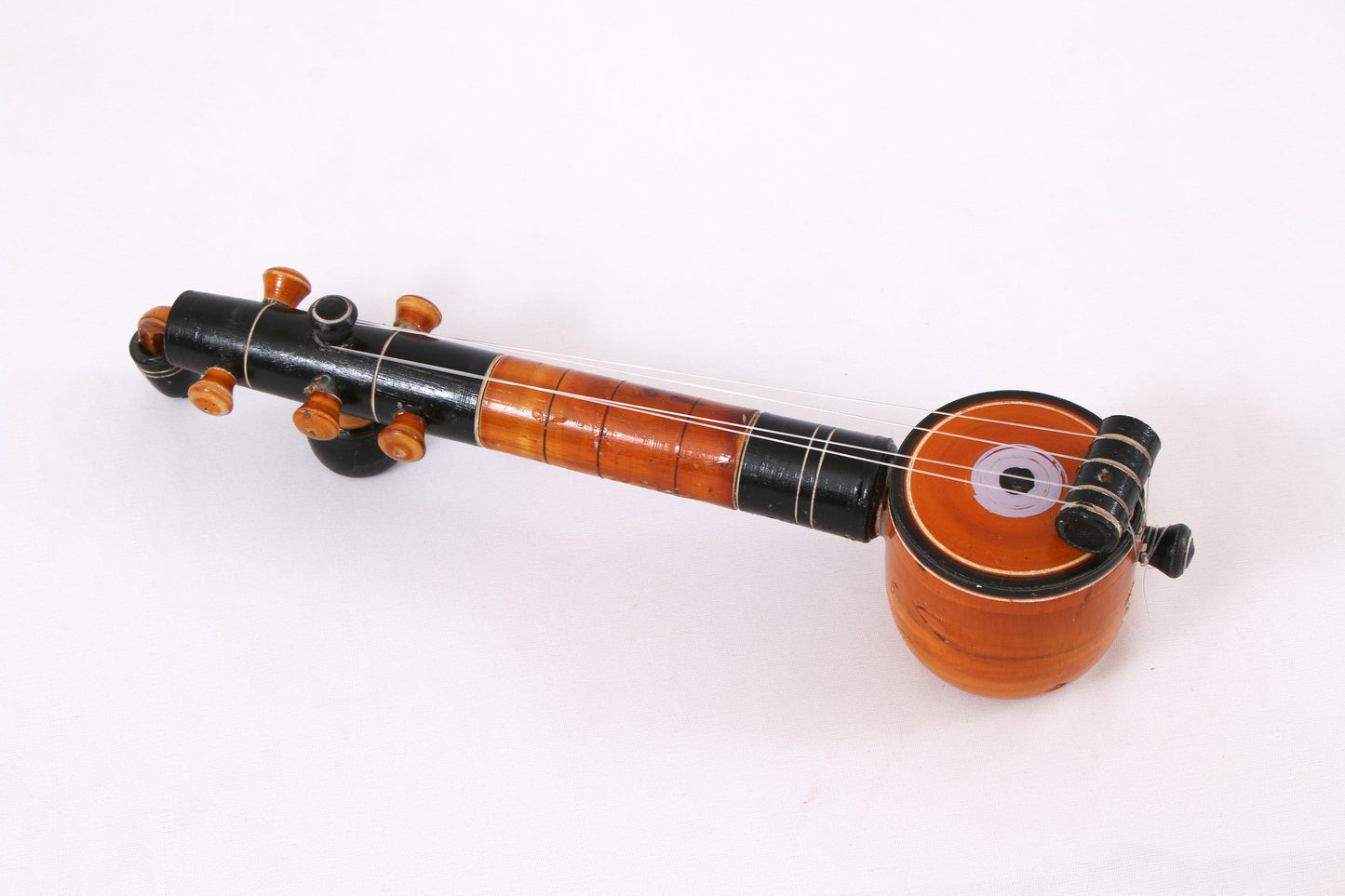 Kondapalli Wooden Craft –Locally crafted –Home décor/ Gifts– Miniature Veena - Naturally colored – P000316 P000317