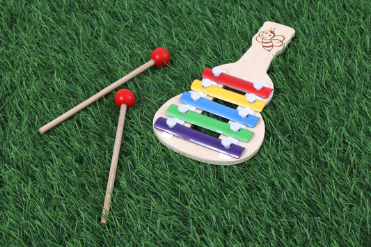 Kondapalli Wooden Toys –Locally crafted –Perfect gift for toddlers – Wooden Xylophone - Naturally colored – P000318P000319