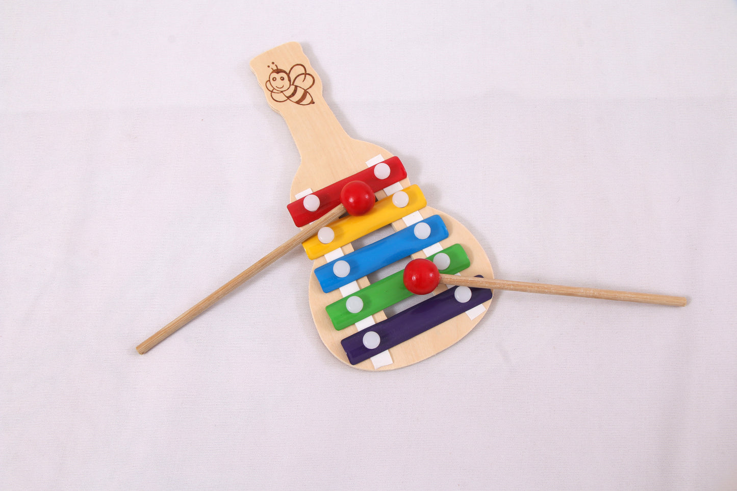 Kondapalli Wooden Toys –Locally crafted –Perfect gift for toddlers – Wooden Xylophone - Naturally colored – P000318P000319