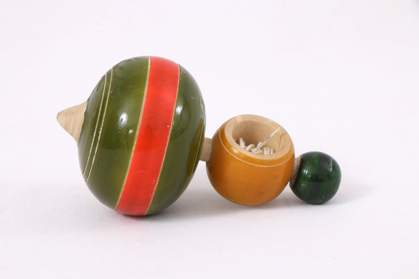 Kondapalli Wooden Toys –Locally crafted –Perfect gift for children – Wooden Spinning top (Lattu) - Naturally colored – P000321