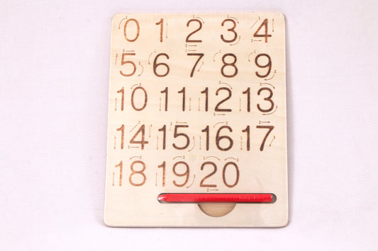 Double-Sided Wooden Tracing Board – Numbers & Shapes- Kondapalli Wooden Craft –Locally crafted
