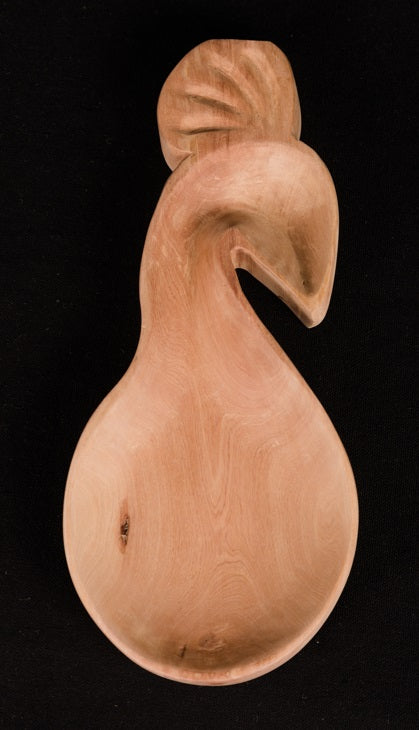 Udayagiri Cutlery - Peacock Tray – Deodar wood – For Home/Restaurants/Café/Pubs – Made with Deodar wood – 11 x 4.5 in. – P00035