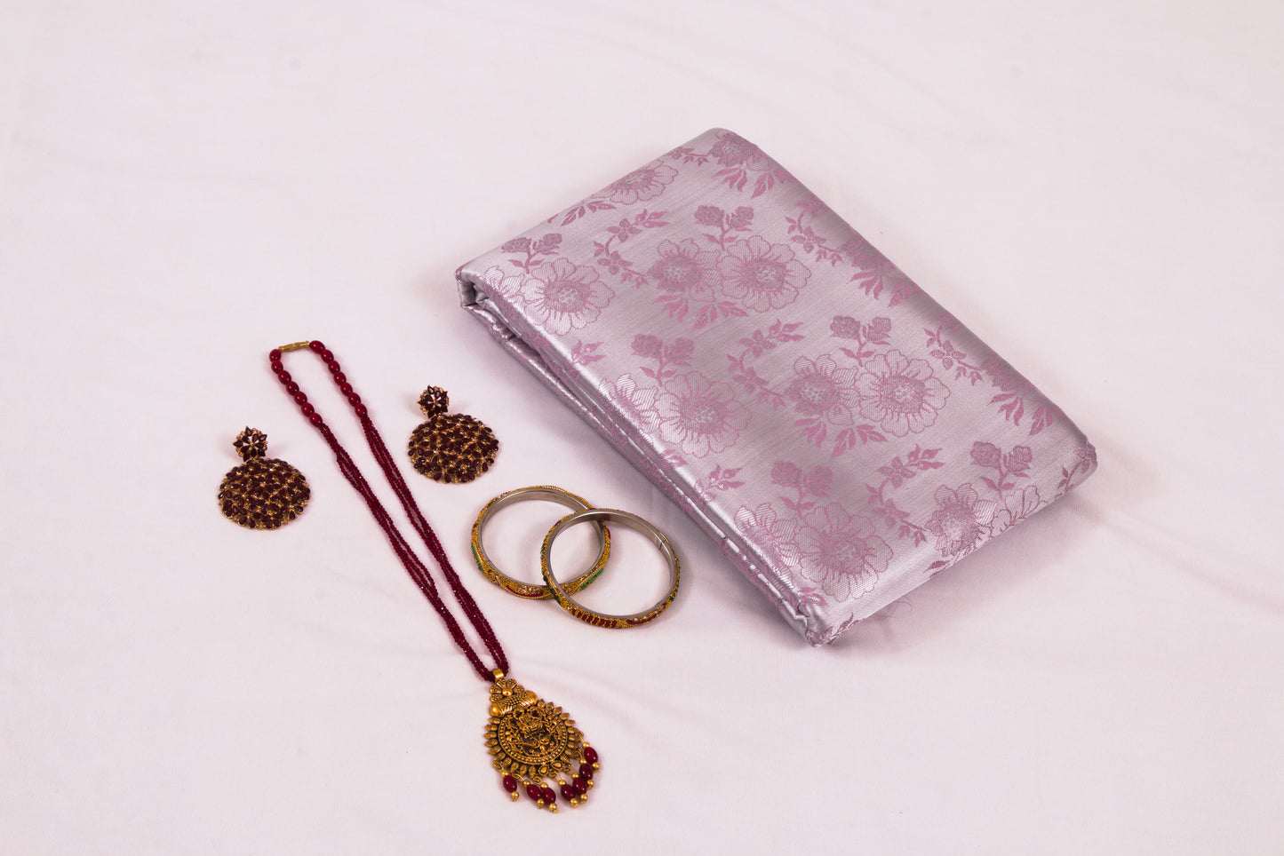 Salem Venpattu Semi Silk Sarees – Opera Mauve – Soft Saree (6.5 Mts) – Fancy border - Soft Silk