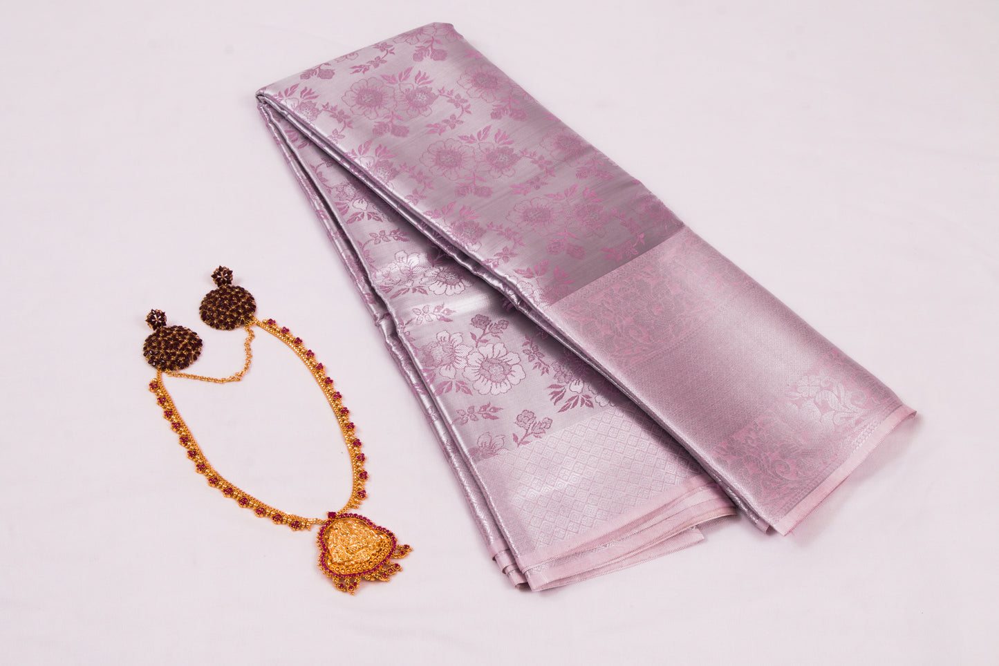 Salem Venpattu Semi Silk Sarees – Opera Mauve – Soft Saree (6.5 Mts) – Fancy border - Soft Silk