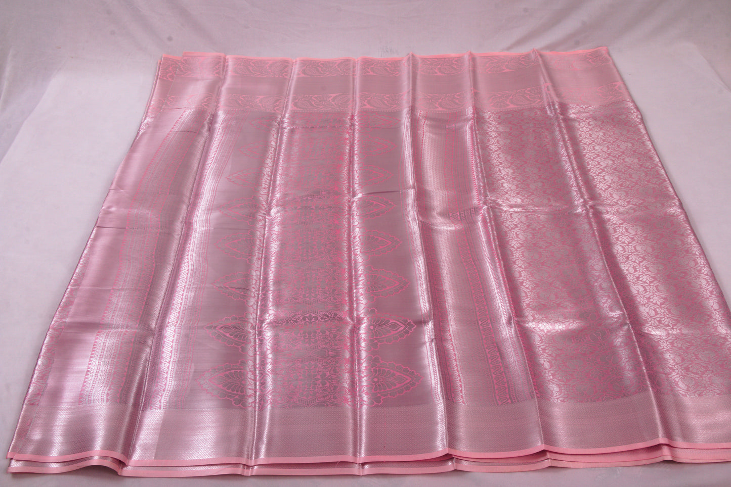 Salem Venpattu Semi Silk Sarees – Turkish Rose – Soft Saree (6.5 Mts) – Fancy border - Soft Silk