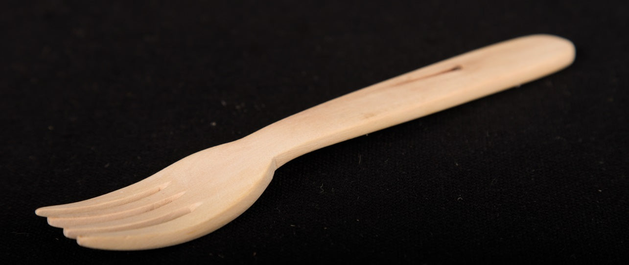 Udayagiri Cutlery – Wooden Fork – Perfect for Homes/Restaurants– Medium Size - Made with Deodar wood - P00064/P00065 – Length - 6 inches