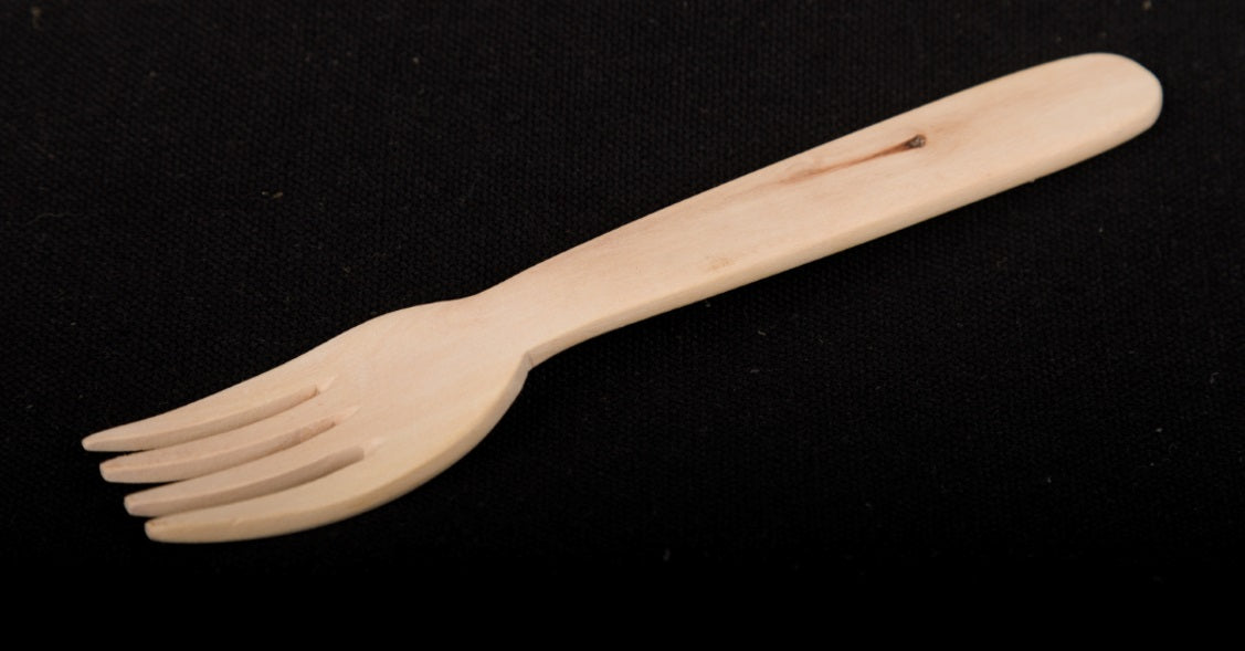 Udayagiri Cutlery – Wooden Fork – Perfect for Homes/Restaurants– Medium Size - Made with Deodar wood - P00064/P00065 – Length - 6 inches