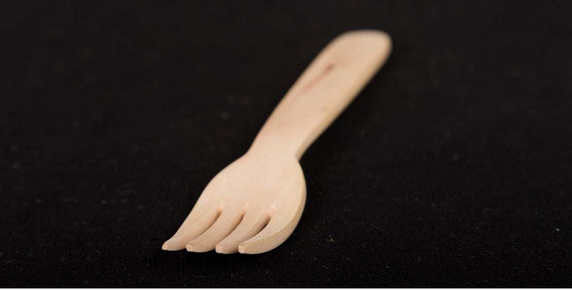 Udayagiri Cutlery – Wooden Fork – Perfect for Homes/Restaurants– Medium Size - Made with Deodar wood - P00064/P00065 – Length - 6 inches