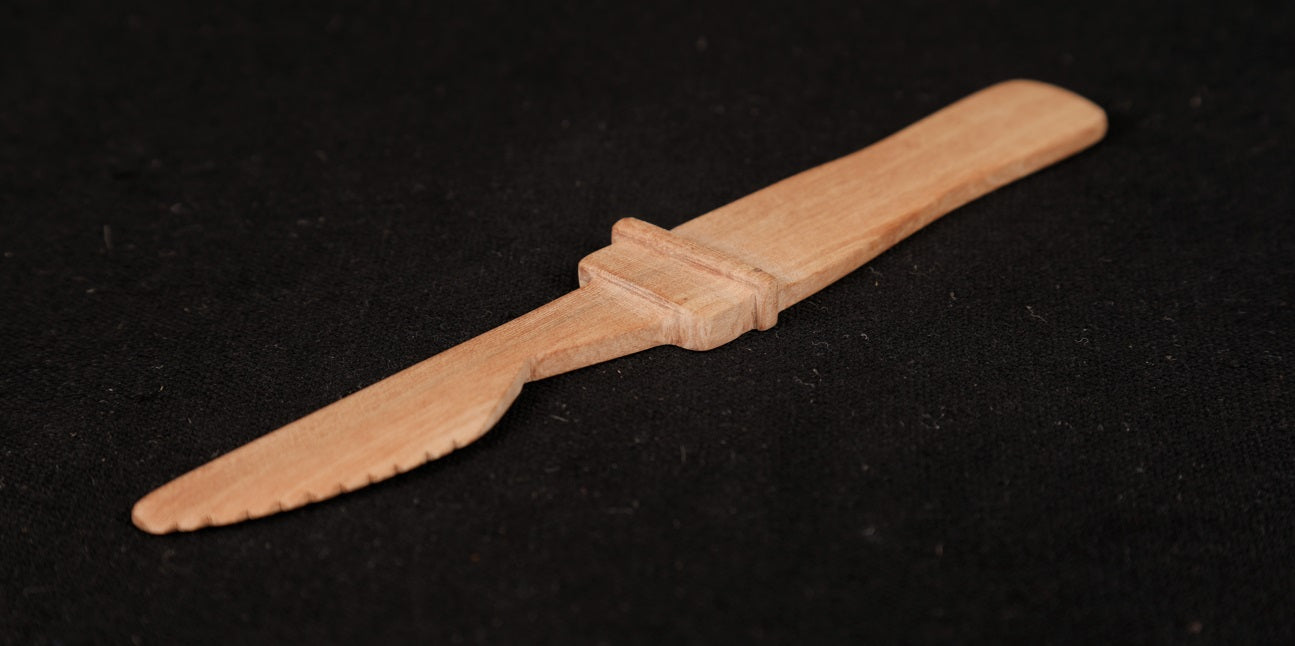 Udayagiri Cutlery – Wooden dining knife – Perfect for Homes/Restaurants– Medium Size - Made with Deodar wood - P00070 P00071 – Length - 7 inches