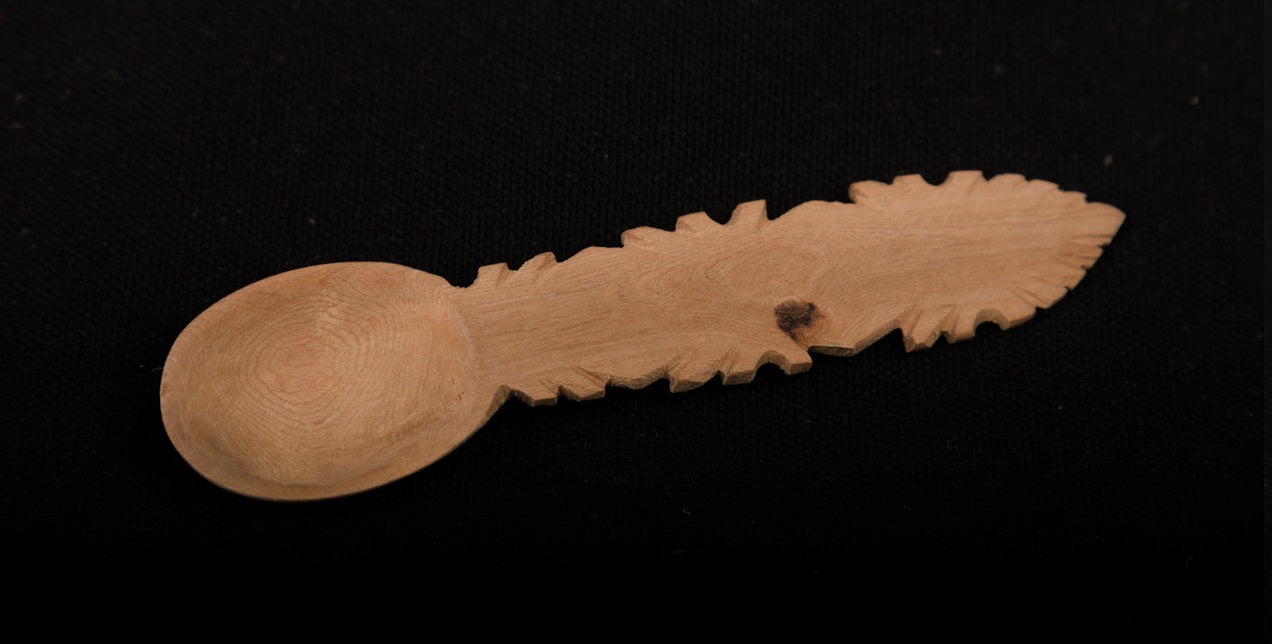 Udayagiri Cutlery – Wooden spoon – Perfect for serving ice cream in Homes/Restaurants– small size - Made with Deodar wood - P00073 – Length - 5 inches