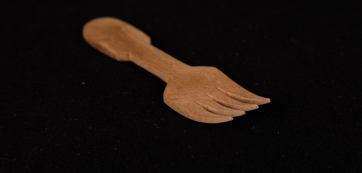 Udayagiri Cutlery – Wooden mini fork – Perfect for serving fruits in Homes/Restaurants– small size - Made with Deodar wood - Single mini fork - P00079/80/81 – Length - 4 inches