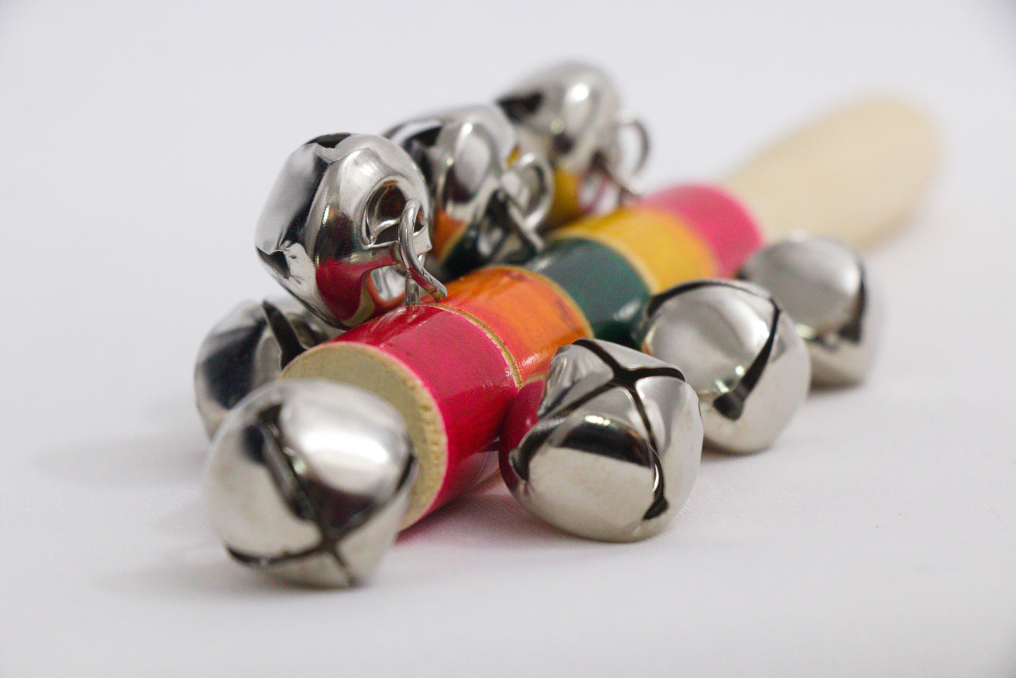 Channapatna Toys –Locally crafted –  Wooden rattle for newborn / toddlers – Length – 8 inches -   P000196