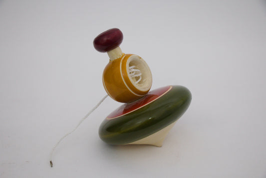 Channapatna Toys –  Wooden Riveting Top -  For Kids– P000215