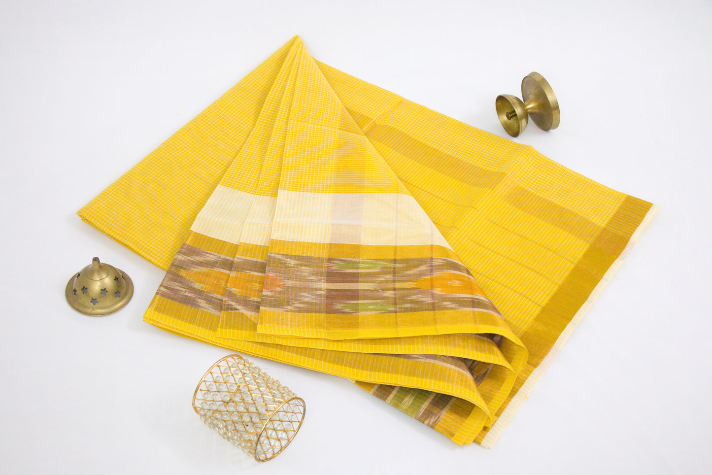 Venkatagiri Ikat Cotton Sarees with Pochampally Ikat border – 100% Cotton Sarees – Perfect for all occasions – P000235