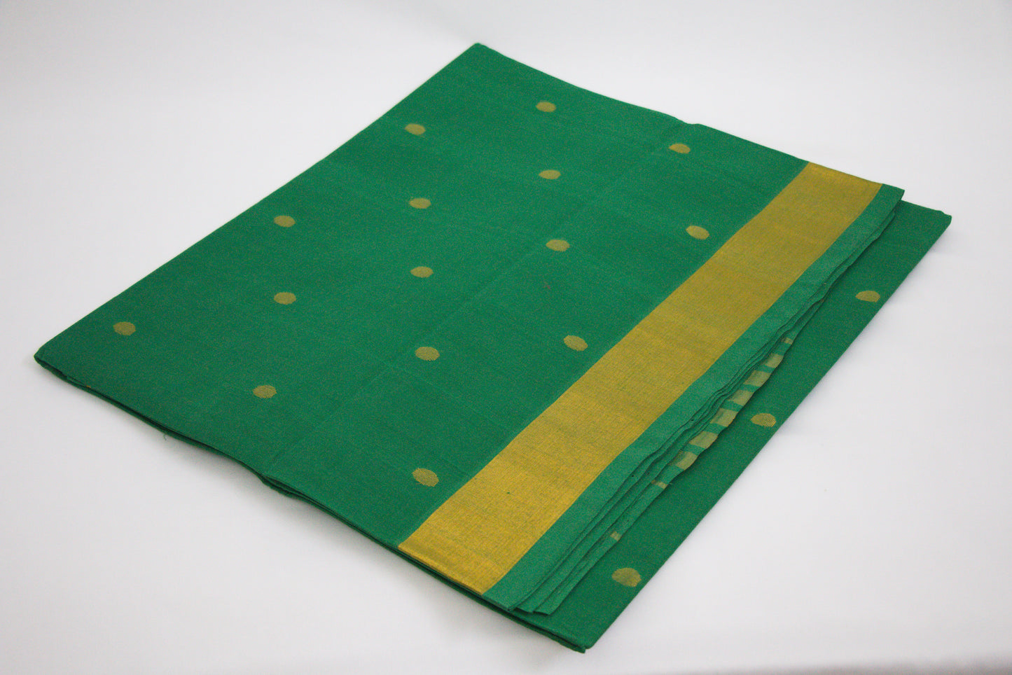 Venkatagiri Ikat Cotton Sarees with Pochampally Ikat border – Plantation color - Bhutta design - 100% Cotton Sarees – Perfect for all occasions – P000249