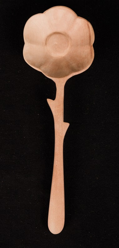 Udayagiri Cutlery – Lotus Flower Spoon – Deodar wood – For Home/Restaurants – Made with Deodar wood – 9.5 x 3 in. – P00040 P00041