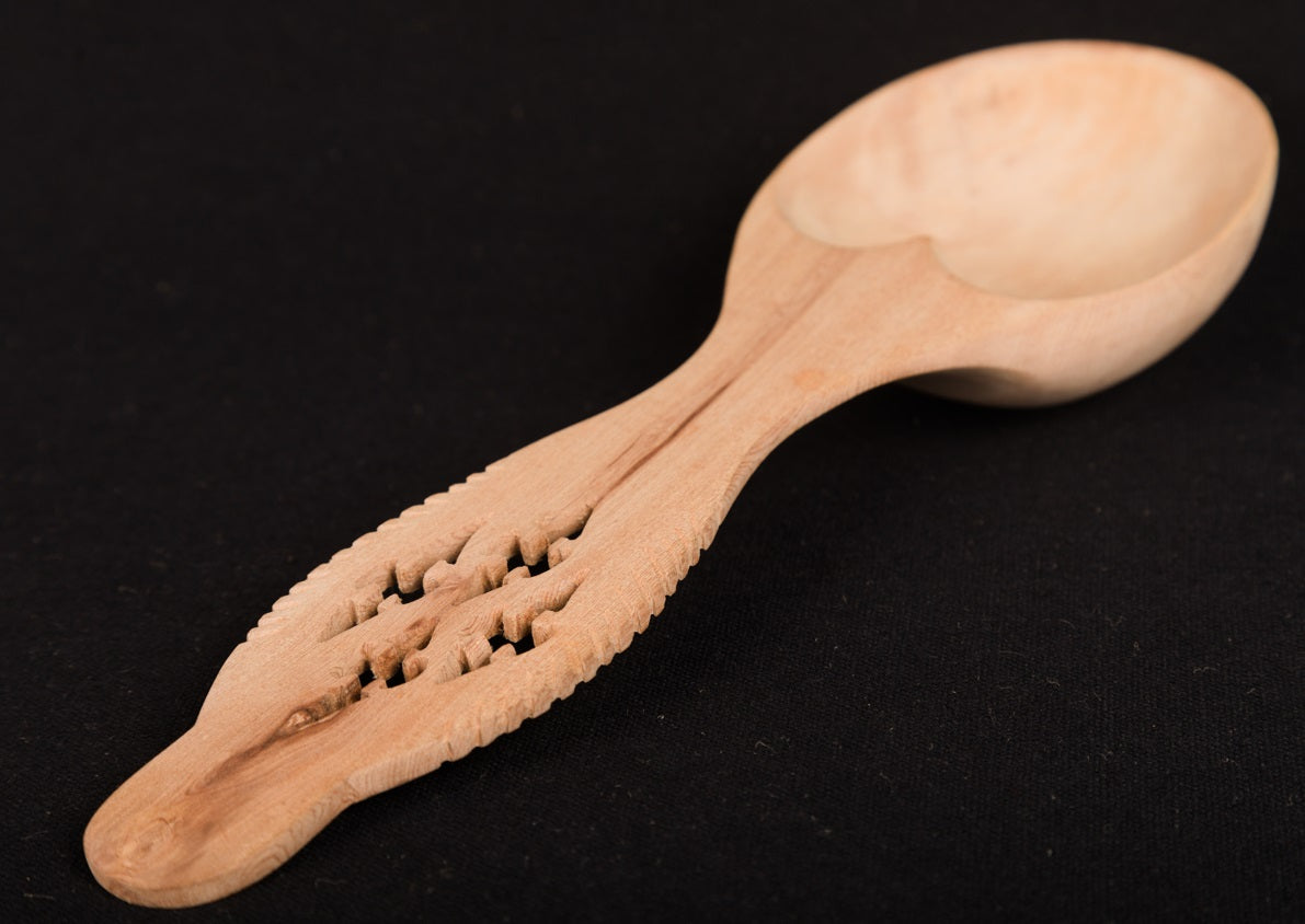 Udayagiri Cutlery – Heart Spoon – Deodar wood – For Home/Restaurants – Made with Deodar wood – 11.3 x 3.5 in. – P00043