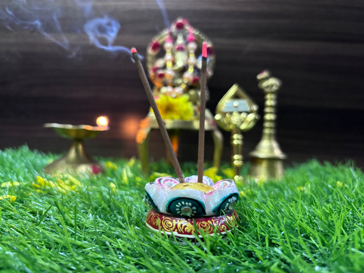 Allagadda – Agarbathi stand - For Pooja Room- 5 CM Diameter - 3 CM Height– P000283