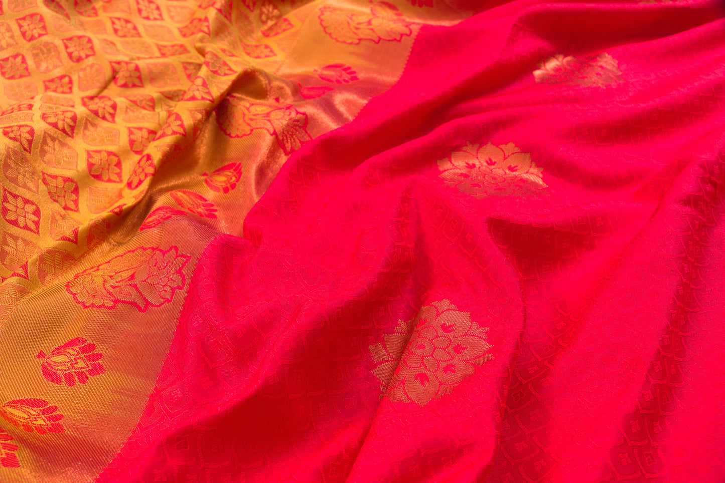 Dharmavaram Pattu Silk Saree – Art Silk -Emboss Bhutta – Big Bhutti saree - P00110