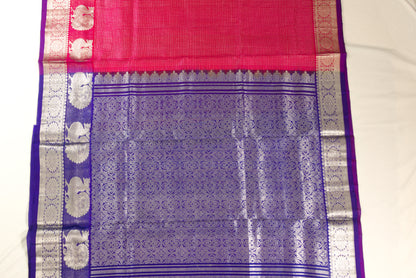 Original – 100% Pure Silk  - Venkatagiri Pattu Saree – Hand woven and handmade zari work – Silkmark certified - P00010