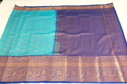 Dharmavaram Pattu Silk Saree – Art Silk -Big border – Kadiyal Kuttu – Zari brocade saree - P00112