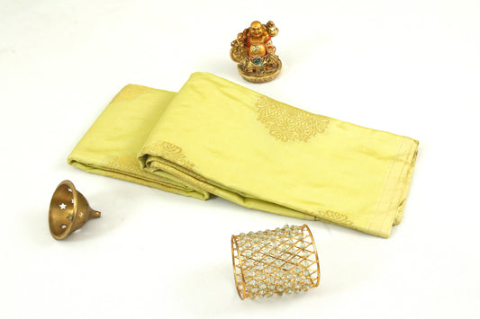 Kanchipuram Semi Soft Silk Fancy sarees – Bhutta design- Winter Hazel - Taupe Pallu  - Zari/thread work in body and pallu - P00182