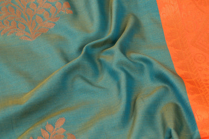 Kanchipuram Pattu Silk Saree – Semi Silk –Double Border – Bhutta design- P000141