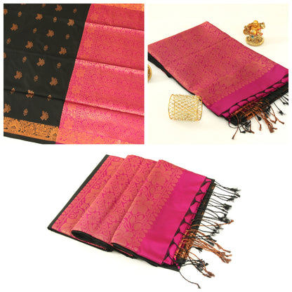 Kanchipuram Pattu Silk Saree – Semi Silk –Box Bhutta Saree- P000139