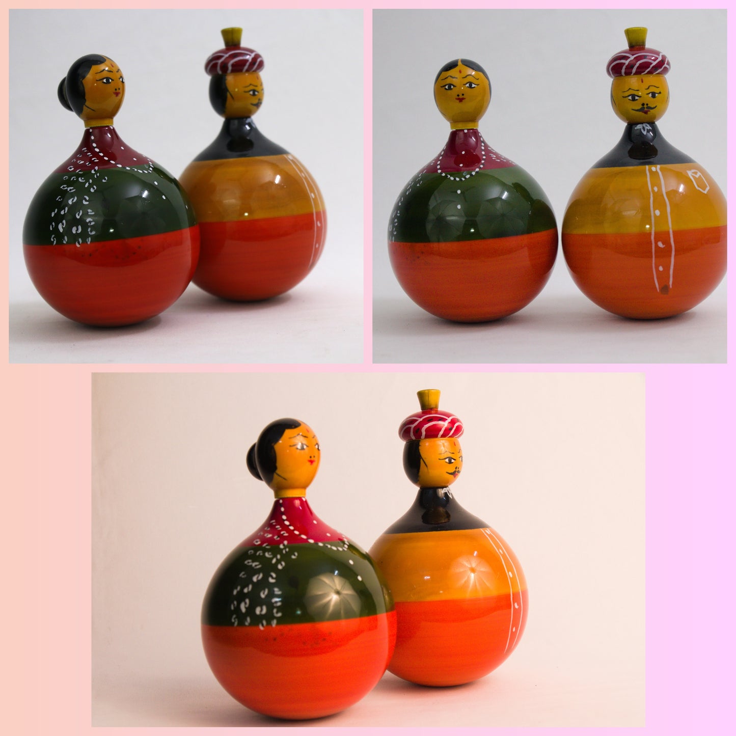 Channapatna Toys –Locally crafted –  Adisinodu - For Kids / Home decoration / Office decor -  P00154 / P00155