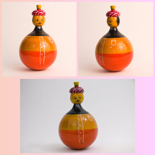 Channapatna Toys –Locally crafted –  Adisinodu - 5 inch height- For Kids / Home decoration / Office decor -  P00154 / P00155