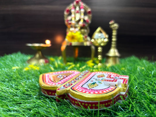 Allagadda - Slider Kum Kum holder - For Pooja Room - 12 CM X 8 CM X 2 CM - P000282