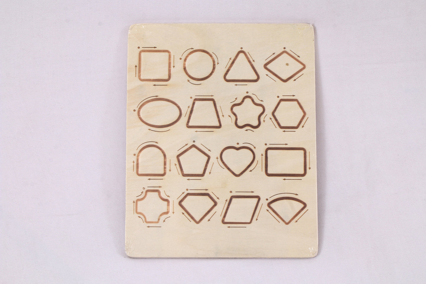 Double-Sided Wooden Tracing Board – Numbers & Shapes- Kondapalli Wooden Craft –Locally crafted
