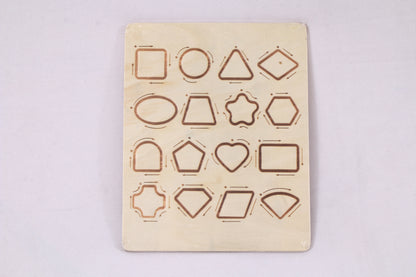 Double-Sided Wooden Tracing Board – Numbers & Shapes- Kondapalli Wooden Craft –Locally crafted