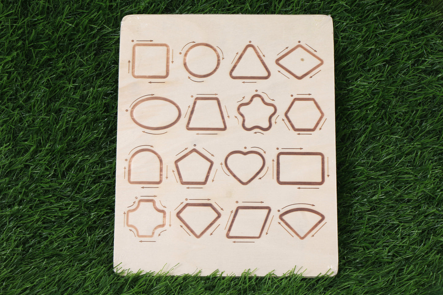 Double-Sided Wooden Tracing Board – Numbers & Shapes- Kondapalli Wooden Craft –Locally crafted
