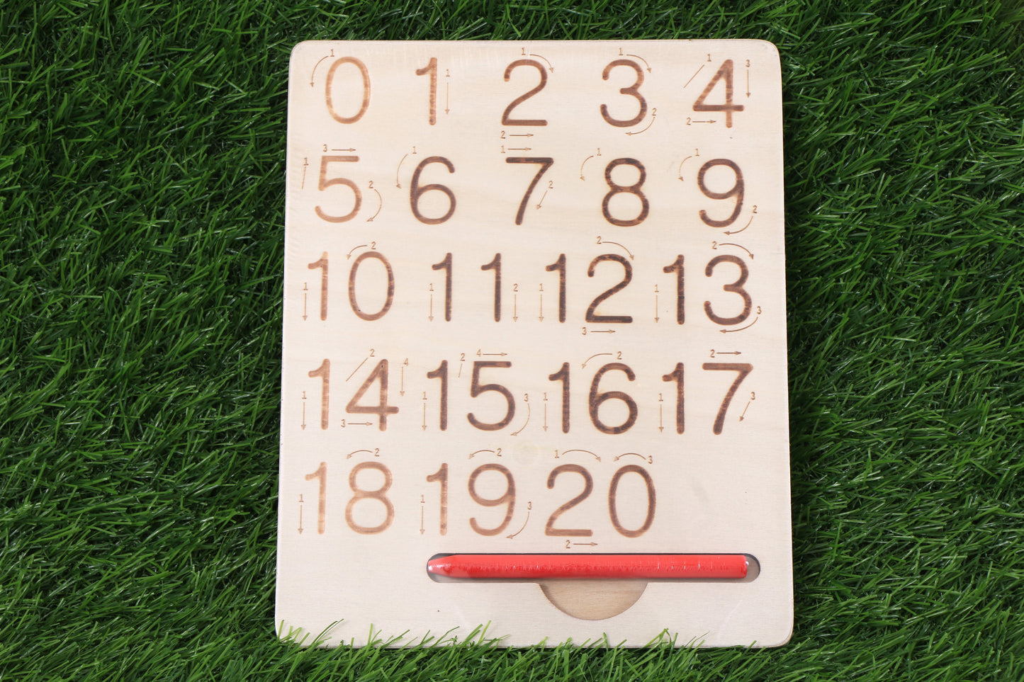 Double-Sided Wooden Tracing Board – Numbers & Shapes- Kondapalli Wooden Craft –Locally crafted