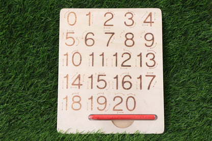 Double-Sided Wooden Tracing Board – Numbers & Shapes- Kondapalli Wooden Craft –Locally crafted
