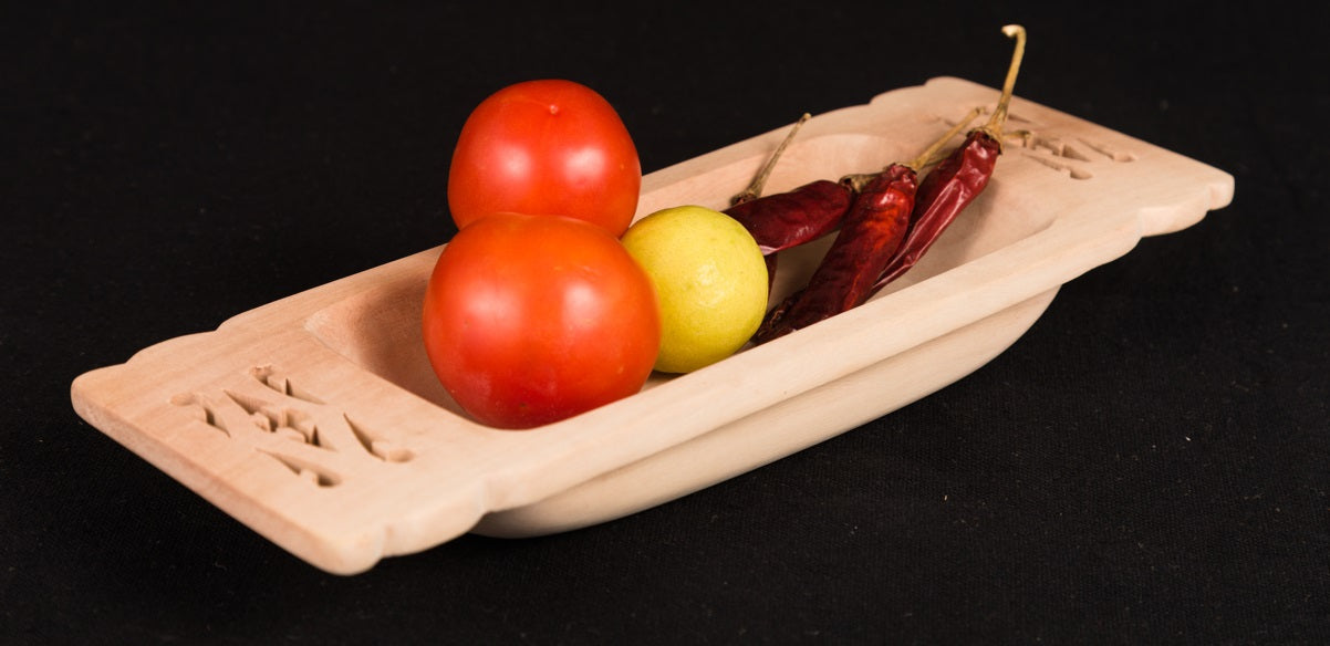 Udayagiri Cutlery -Dining Ship Tray – Deodar wood – For Home/Restaurants/Café/Pubs – Made with Deodar wood – 9.5 x 2.5 in. – P00031