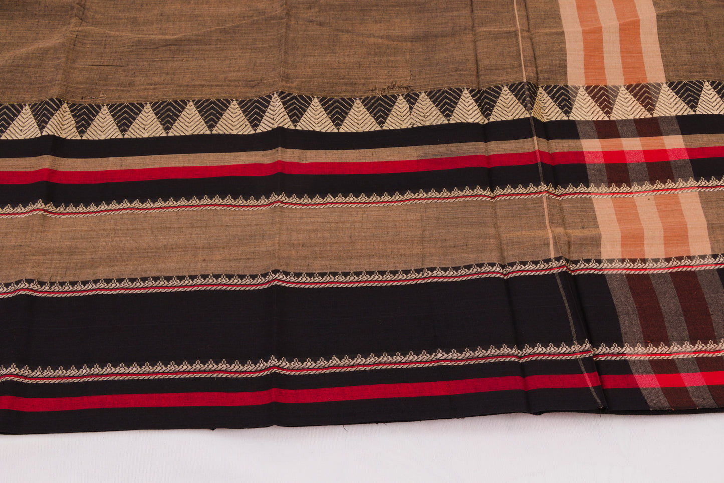 Narayanpet Cotton sarees – Roman Coffee - 100% Cotton Sarees – Perfect for all occasions – P000353
